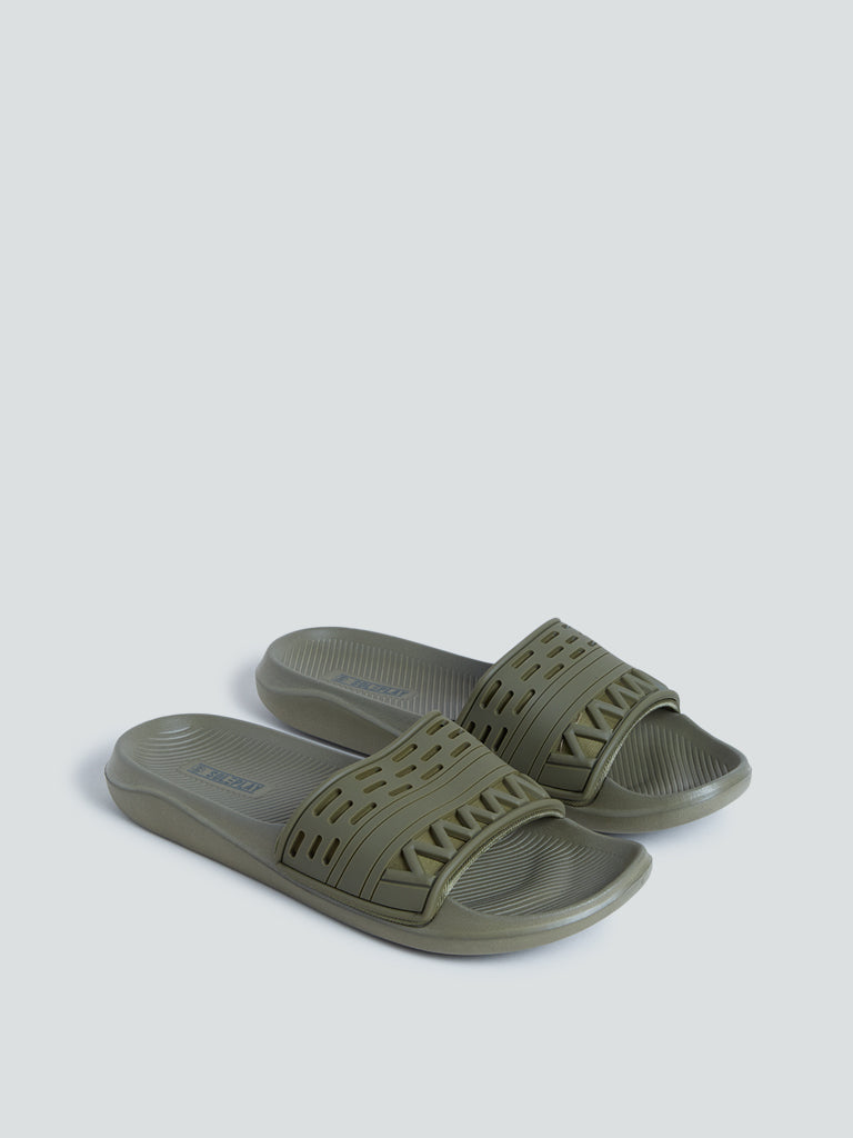 SOLEPLAY Olive Textured Slides